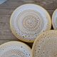 Set of 6 flat plates in stoneware Niderviller model Fauve from the 60s/70s.