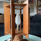 Lampe moderniste en bois - création d’ébénisterie artisanale 70’s