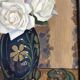 Tableau Art Déco, vases aux roses vers 1920