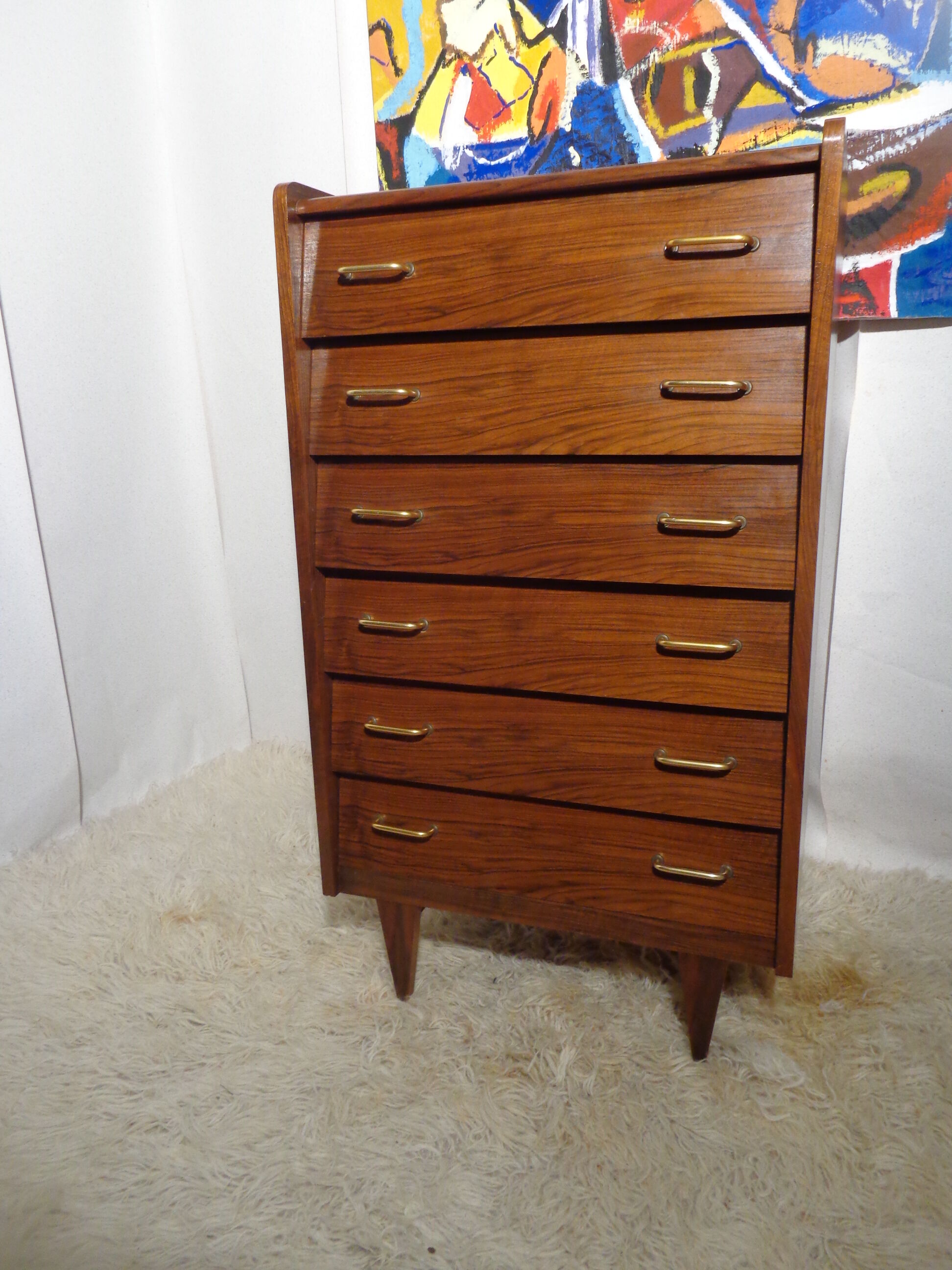 Vintage rag chest of drawers from the 60s