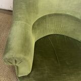 Pair of green toad armchairs