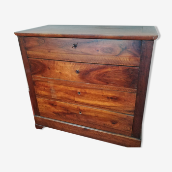 Molded walnut chest of drawers