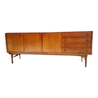 Enfilade scandinave vintage, enfilade en teck des années 60, 70