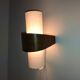 Paire d'appliques scandinave années 60 bois tissus