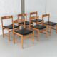 Dining set in natural oak by Meubelatelier Vanda, 1970s