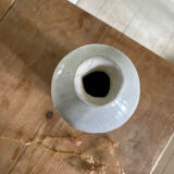 Handcrafted ceramic vase village scene Crete 70s