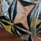 Geometric glass cylinder lamp from the 1970s.