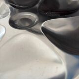 Set of 6 vintage silver plated shell plates, classic style