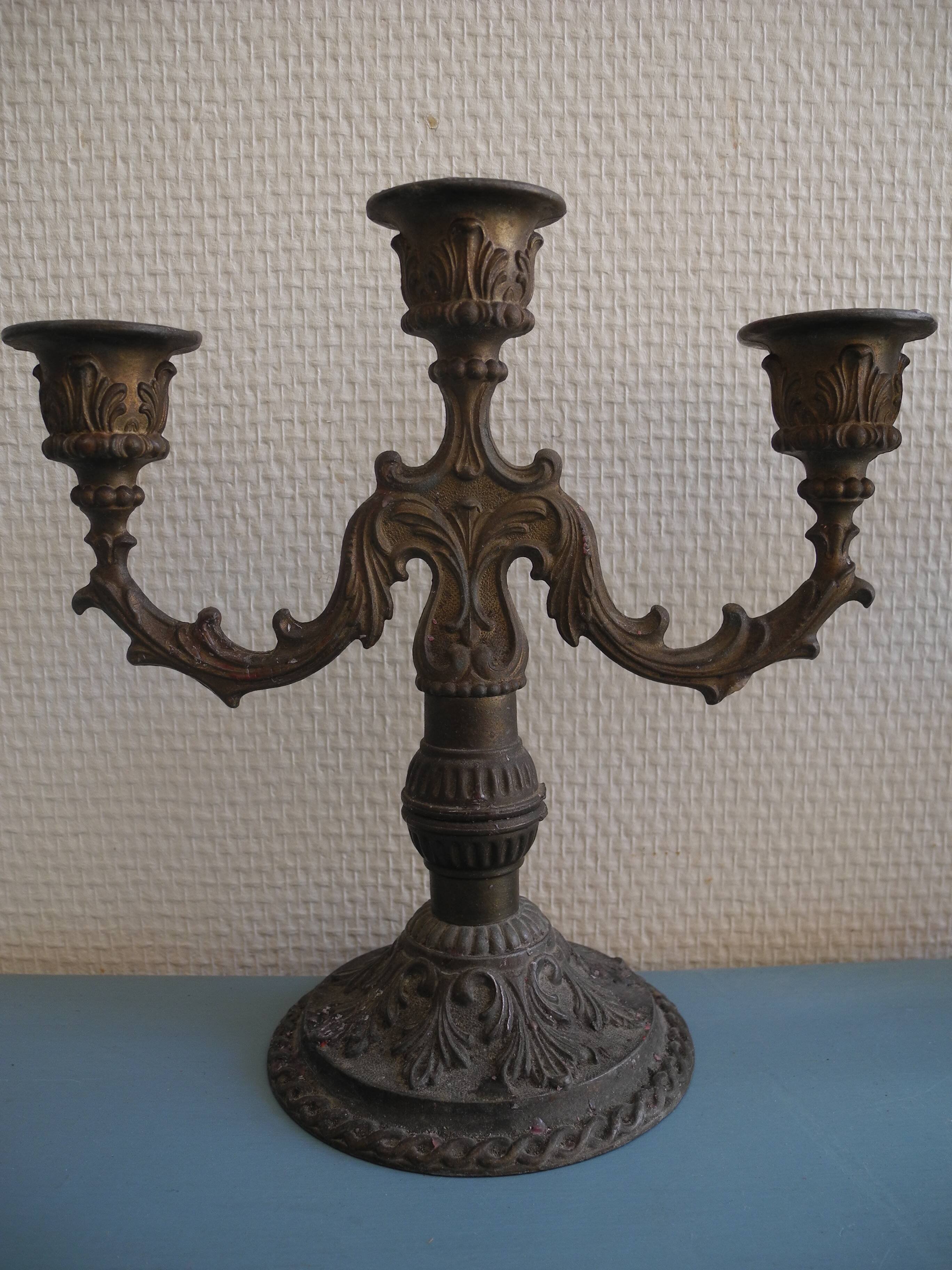 Pair of candlesticks gada vintage deco candlesticks