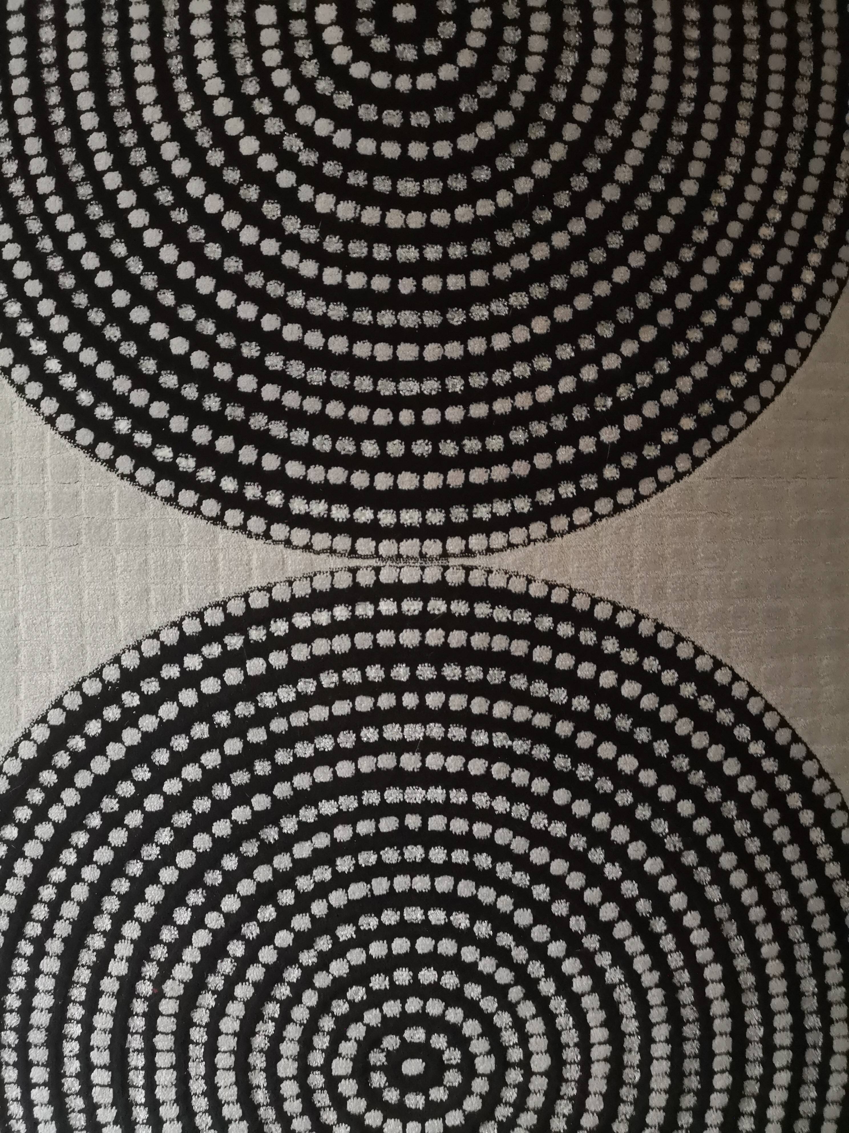 Real wool space age rug by Pierre Cardin, France 1970s