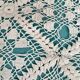 Large vintage handmade crochet bedspread