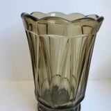 Smoked glass vase 60s-70s