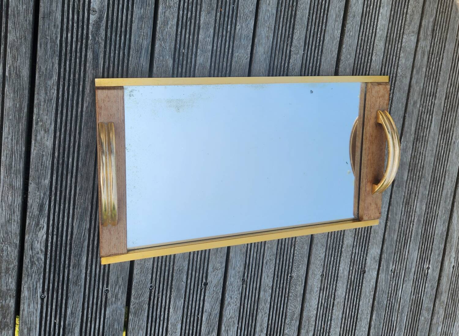 Golden mirror plateau Art Deco