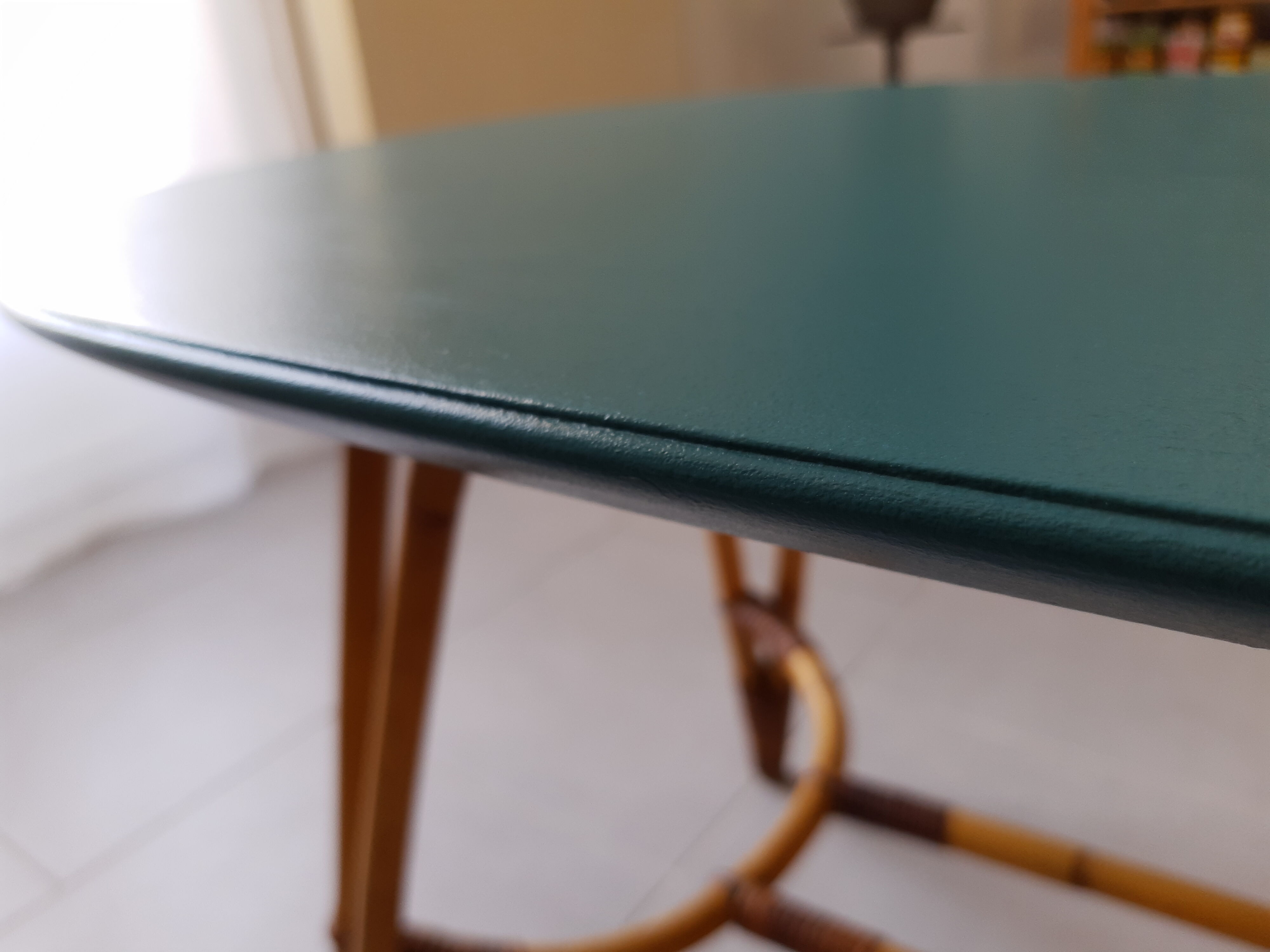 Vintage "bean" coffee table restyled