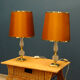 Paire de lampes en verre, modèle baccarat, xxe siècle
