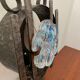 Vintage wall lamp in wrought iron and De Murano glass from the 50s and 60s