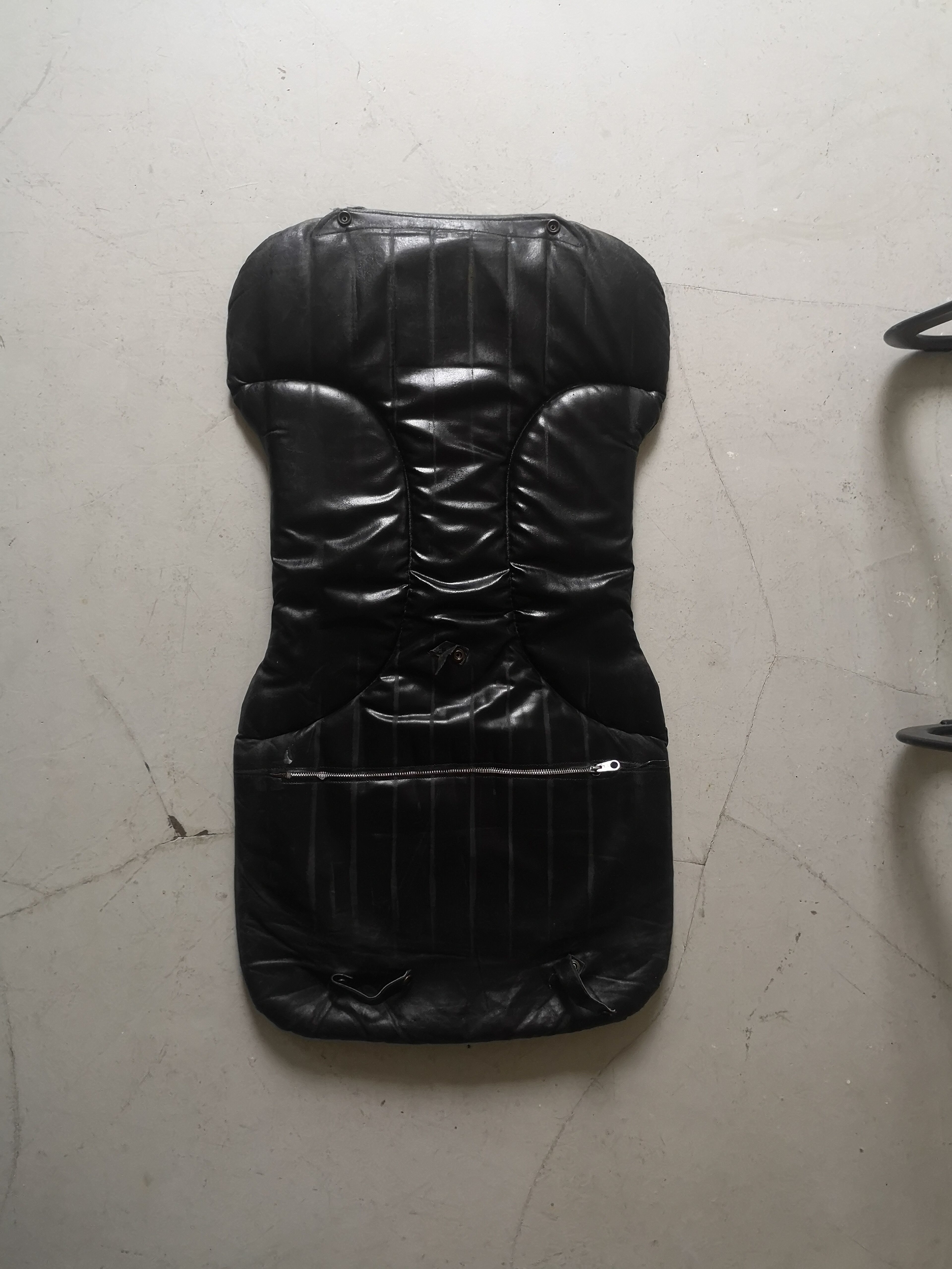 Black metal chair and Leather Cidue, Italy 1970