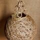 Abat-jour suspension boule vintage en osier et ficelle naturels