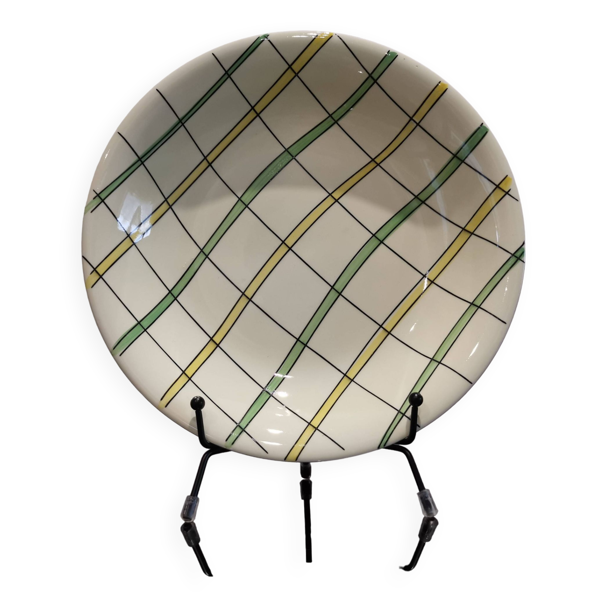 Deep plate Salins France, St Yves pattern, Vintage