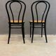 Pair of bentwood chairs, Vienna straw seats, 1960s, Poland