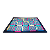 Tapis en laine géométrique "Square" d'Ottavio Missoni des années 1990, exceptionnel post-moderne italien.