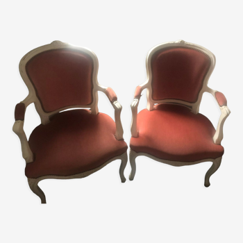 Pair of armchairs Louis XV style