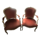 Pair of armchairs Louis XV style