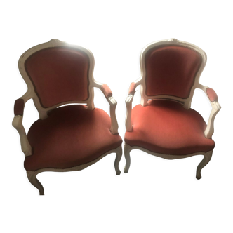 Pair of armchairs Louis XV style