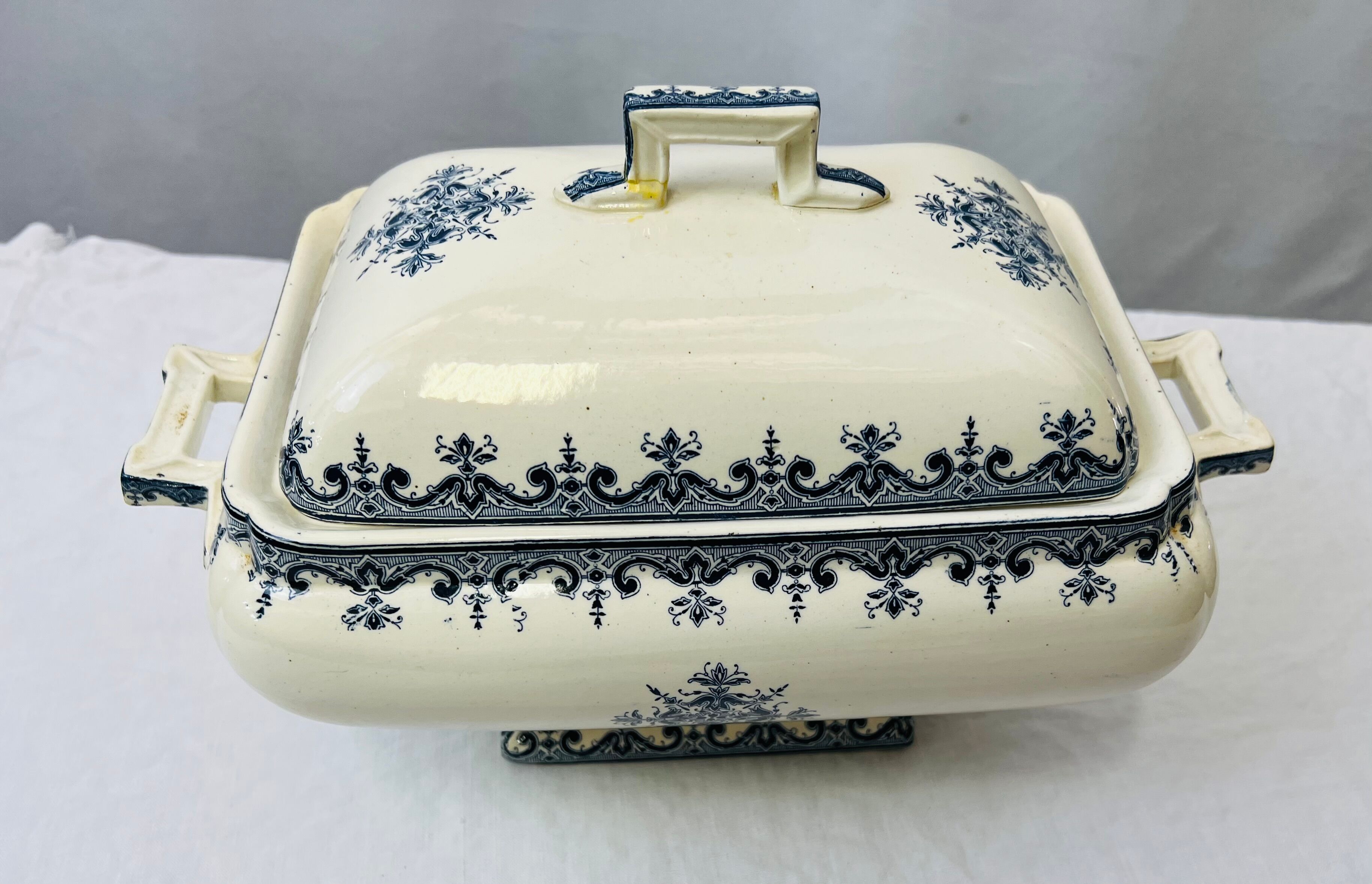 Soup tureen iron earthenware Clairefontaine