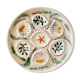 Interesting French porcelain oyster dish MBFA Pornic hand-painted marine M.