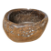 A substantial hand-hewn wooden bowl carved from a single burl section