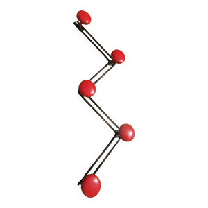 Porte manteau en fer - rouge