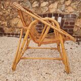 Rattan armchair 1960