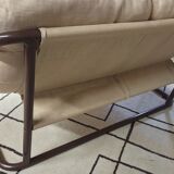 Tubular two-seater bench from the 1970s.