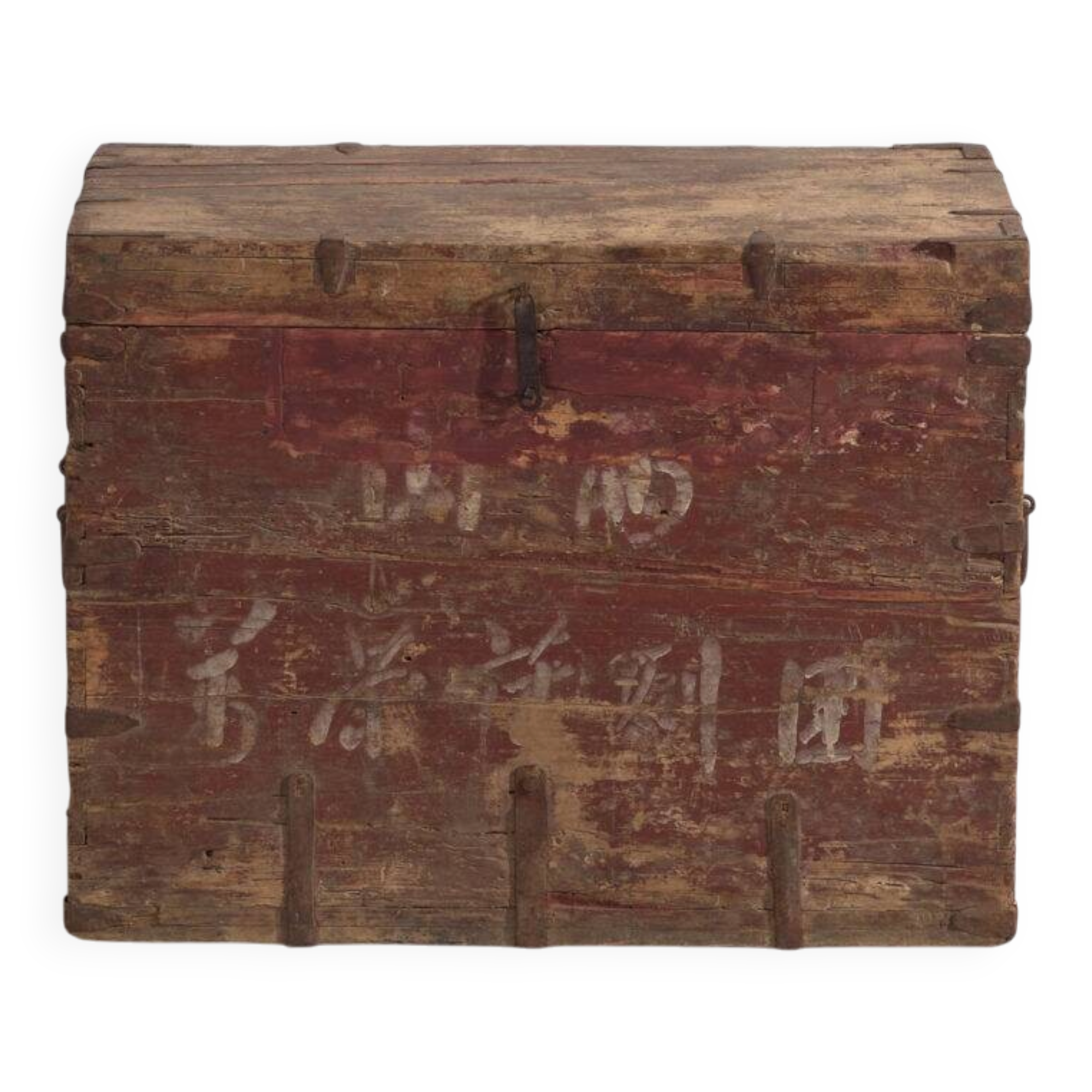 Antique Chinese chest painted in pine wood – China, circa 1920