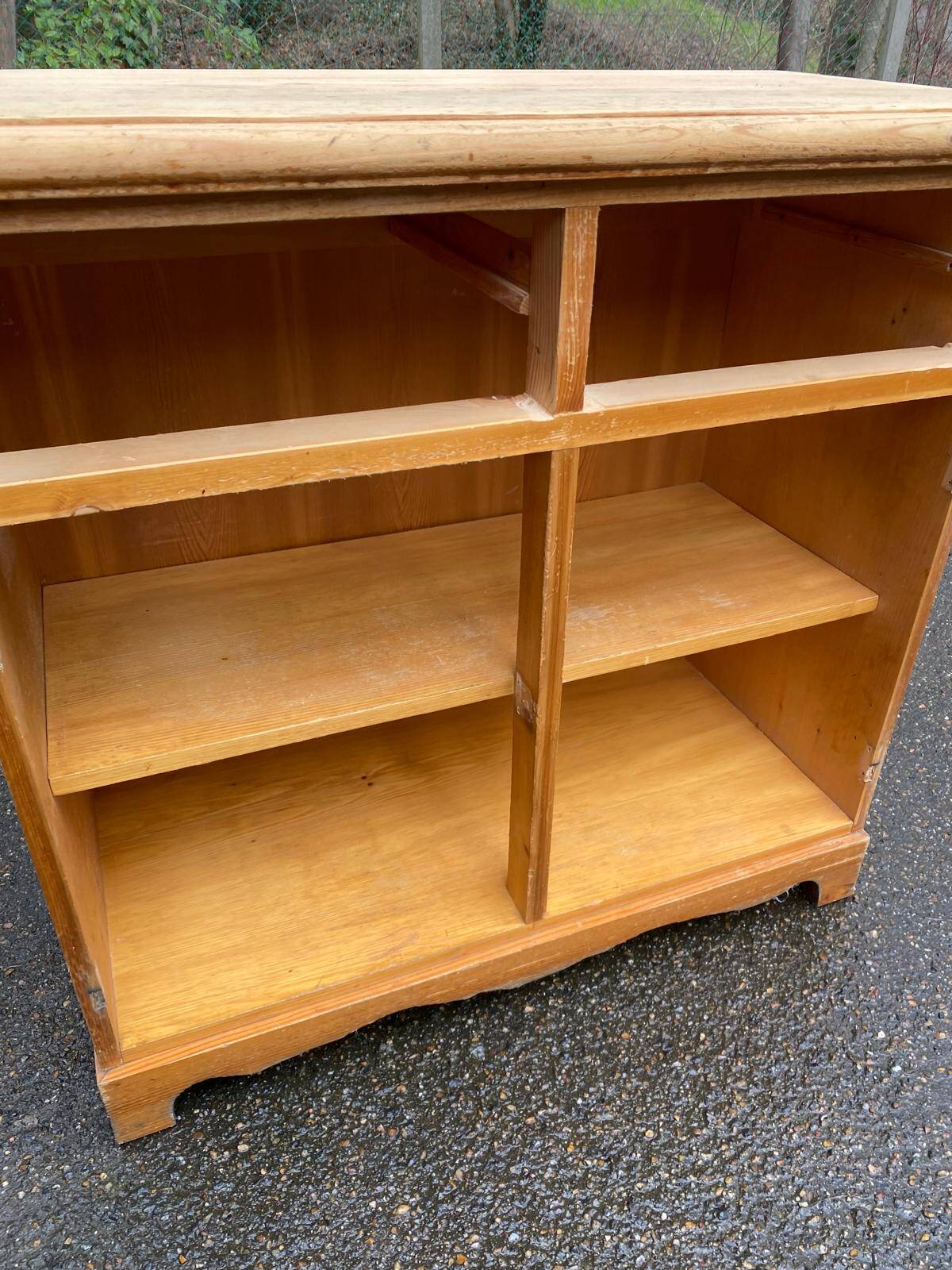 Vintage Scandinavian wooden shelf from the 1980s.