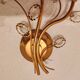 Set Hollywood Regency Wandlampe vergoldet Messing Swarovski-Kristalle Palwa
