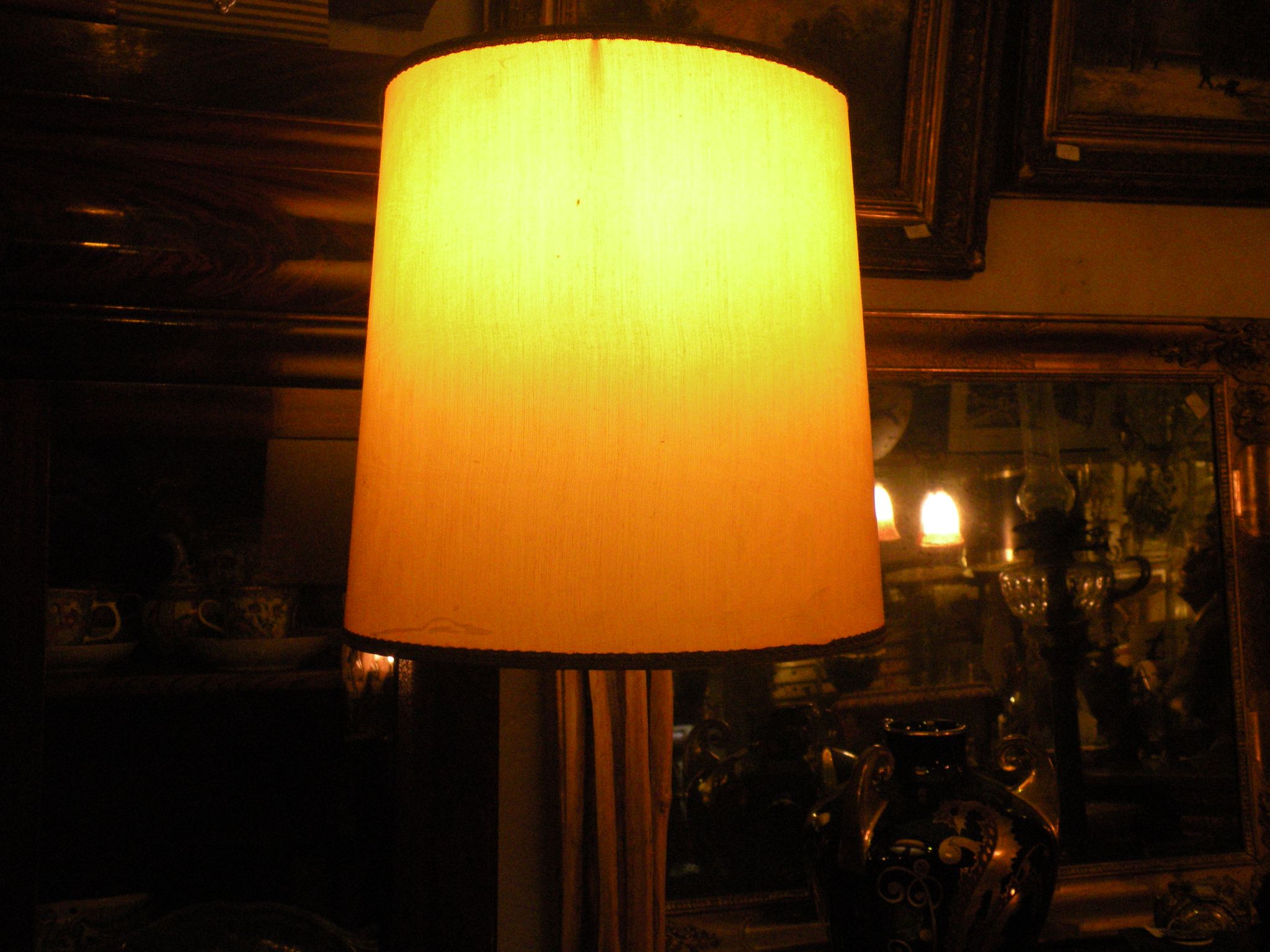 Lampadaire en bois Naturel Exotique 1950, 1960