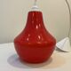 Red Opaline Glass Pendant Light 1970 Space Age Ceiling Lamp Free Form Orange