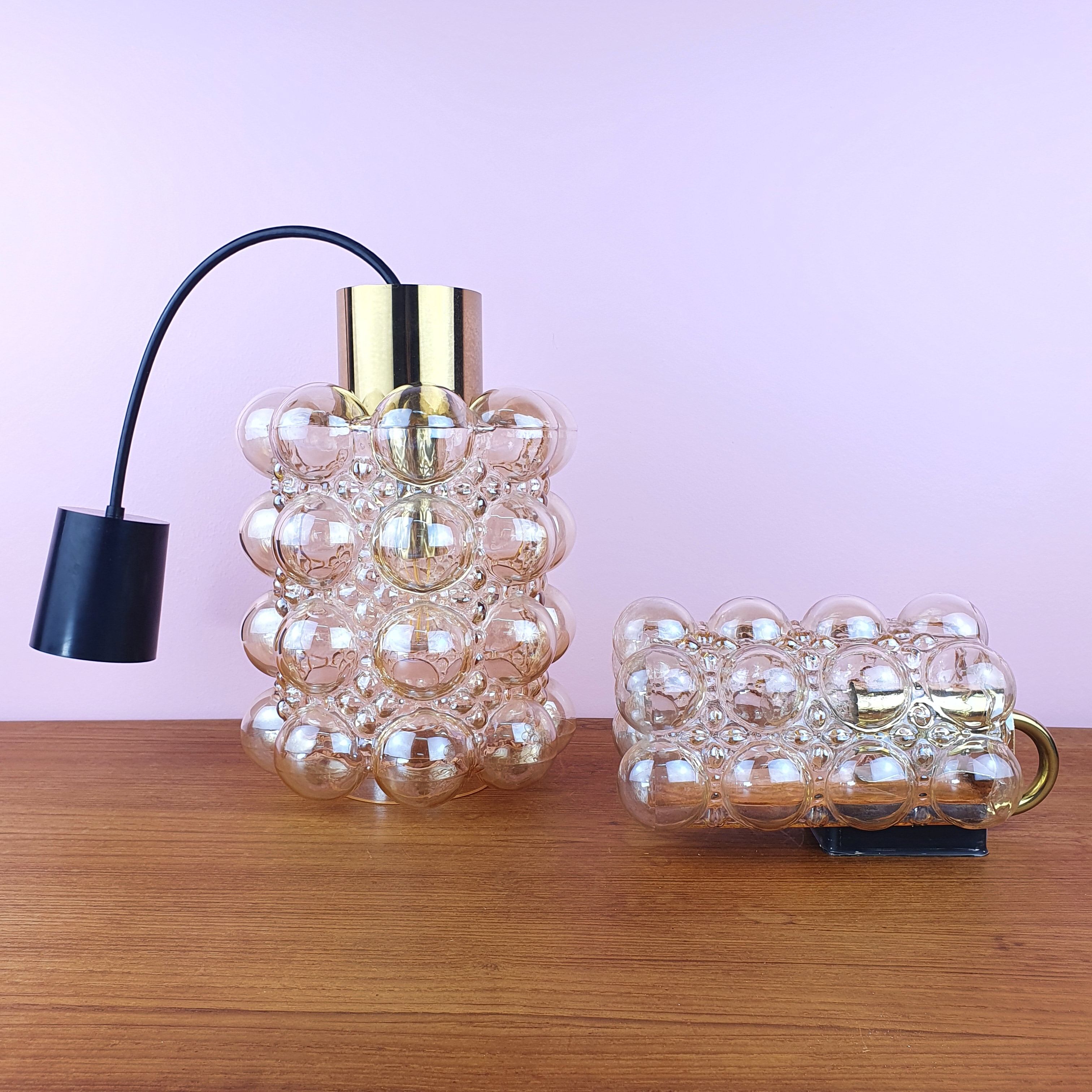 Bubble Pendant and Wall Lamps by Helena Tynell for Limburg, 1960s