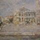 Great painting signed by Luigi Mantovani, View of Venice