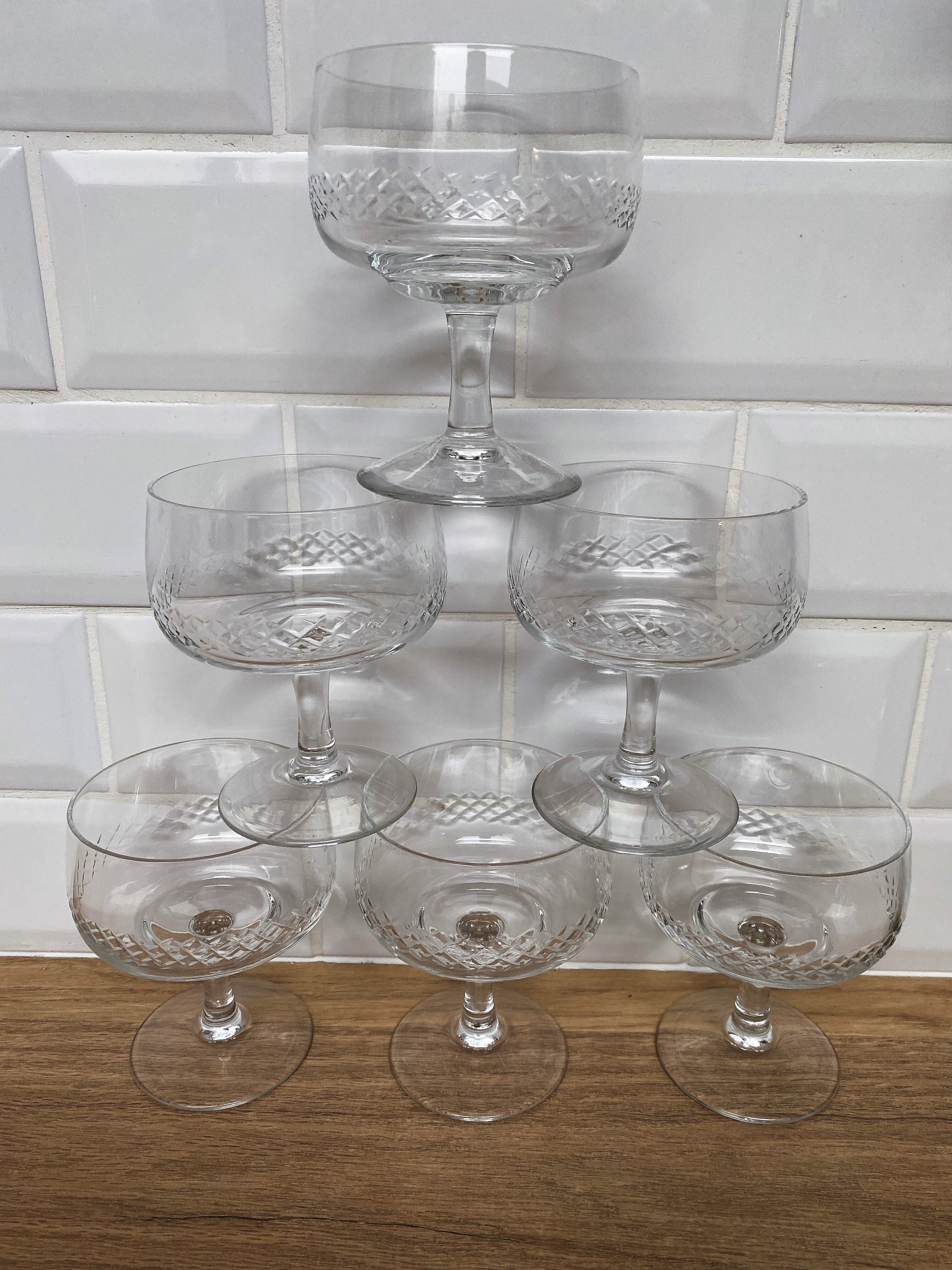 Set of 6 Rupel crystal cups