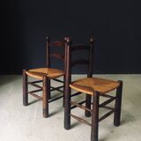 French Provincial Dining Chairs by Charles Dudouyt, France, 1940s, Set of 6