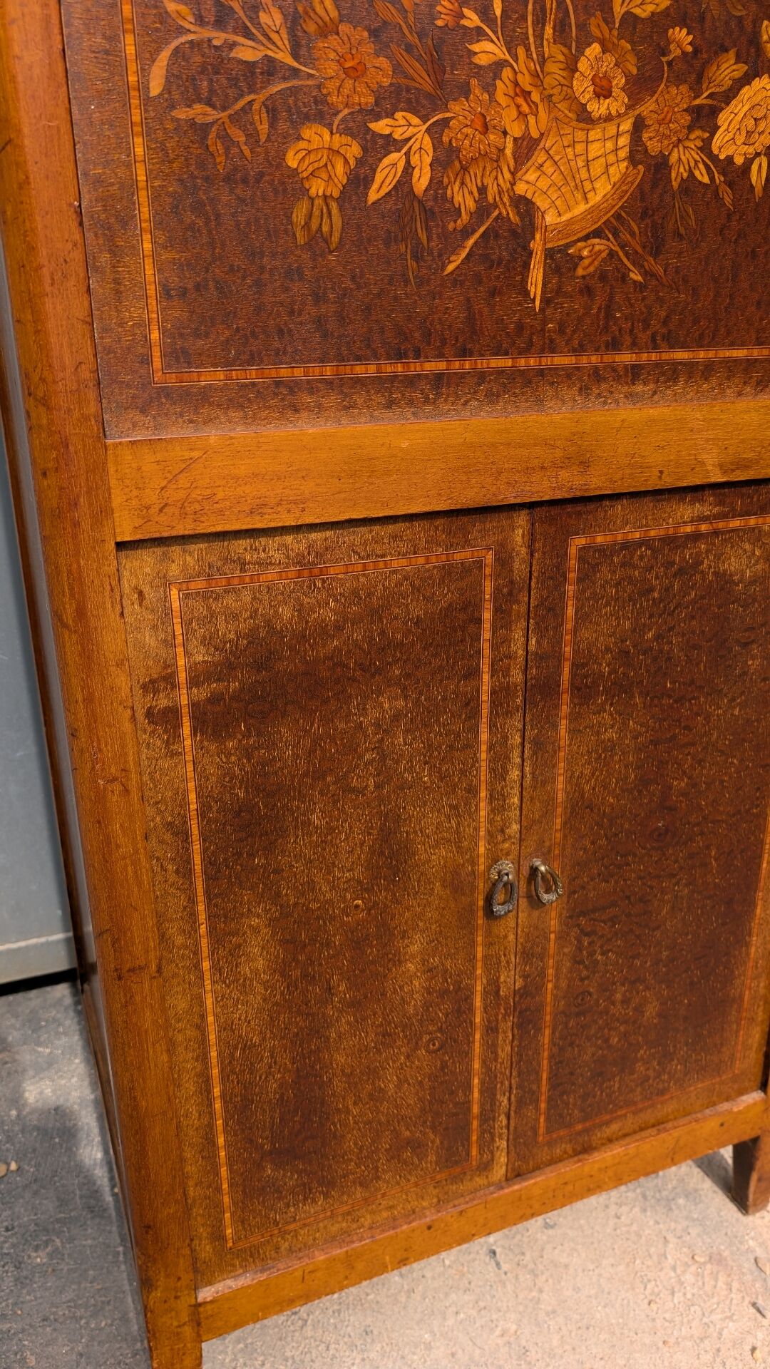 Antique marquetry secretary in Louis XVI style – late 19th / early 20th century