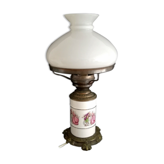 Opal white table lamp Victorian style