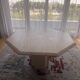 Table octogonale en travertin 130 cm Artelano état neuf