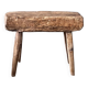 Small organic bench in blond Asian teak quadripod - Tujuh