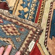 Vintage Caucasian Kazak carpet handmade USSR 1950 - wool on wool 255x120