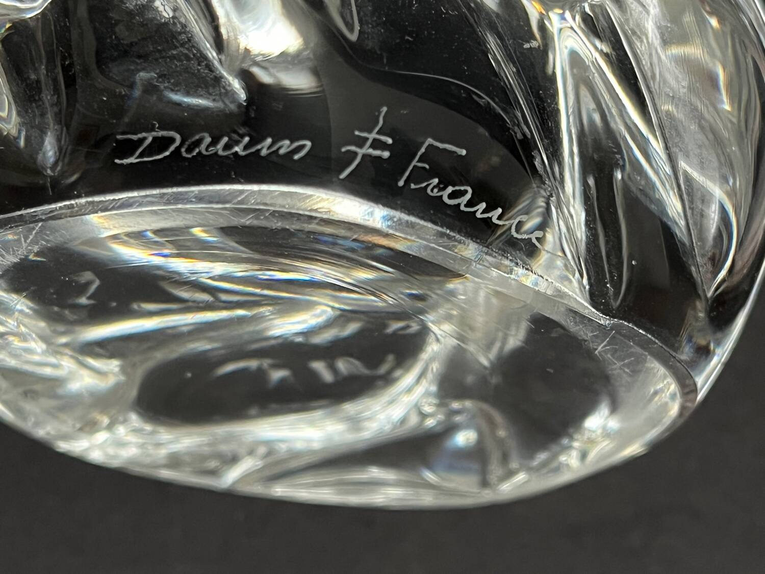 DAUM two-armed crystal chandelier