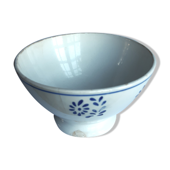 bowl with blue florets in earthenware Lunéville KG